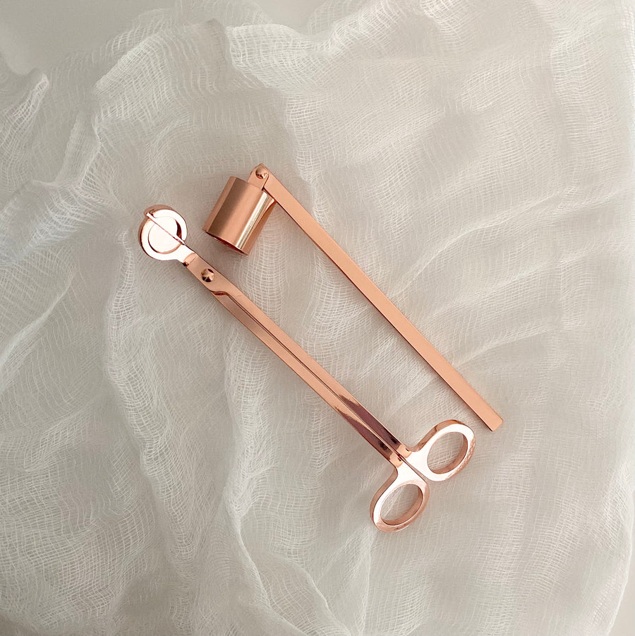 Rose Gold Wick Trimmer + Candle Snuffer Set